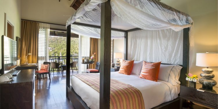 Bedroom in Deluxe Villa at Marigot Bay